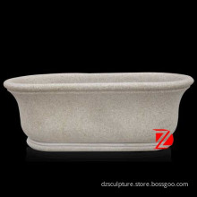 yellow oval granite tub